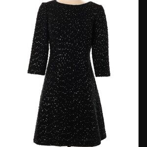 Vince Camuto Embellished Tweed Cocktail Dress  (Plus Size, Black, 18W)
